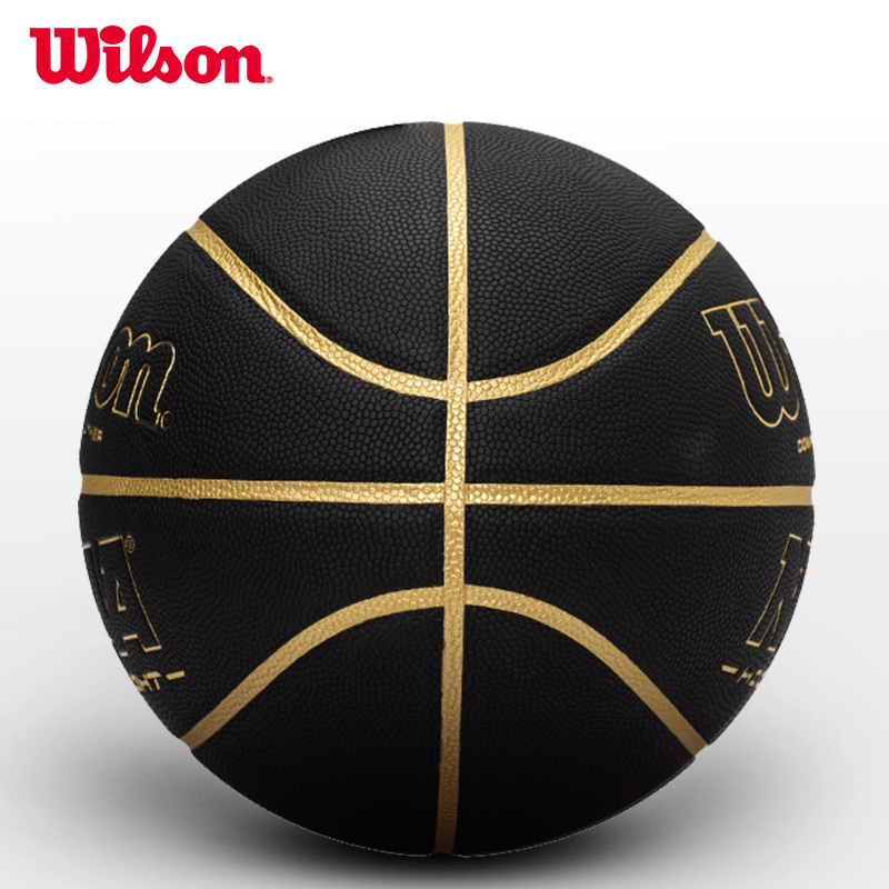 威尔胜(Wilson)篮球WTB067519IB07CN黑金色NCAA系列 PU材质 七号篮球 室内室外通用篮球