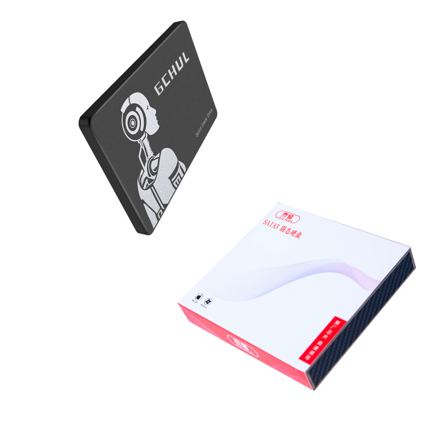 杰储 JYSSA1100 2.5英寸 1T SATA3 固态硬盘 1个 深灰色高清大图