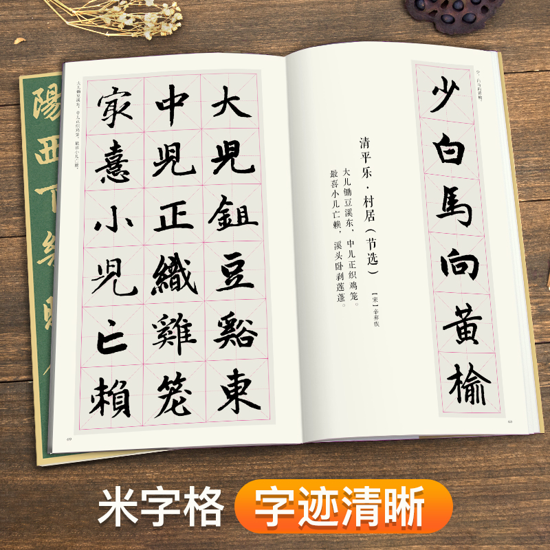 [醉染正版]赵孟頫楷书集字宋词 简体旁注楷书入门基础收录赵孟俯经典碑帖集古诗词作品集欣赏成人学生临摹教程楷书毛笔书法练字高清大图
