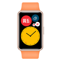 HUAWEI/华为 WATCH FIT 智能手表 轻薄全彩大屏 动画健身私教 心理健康管理 蜜瓜橙 蜜瓜橙硅胶表带
