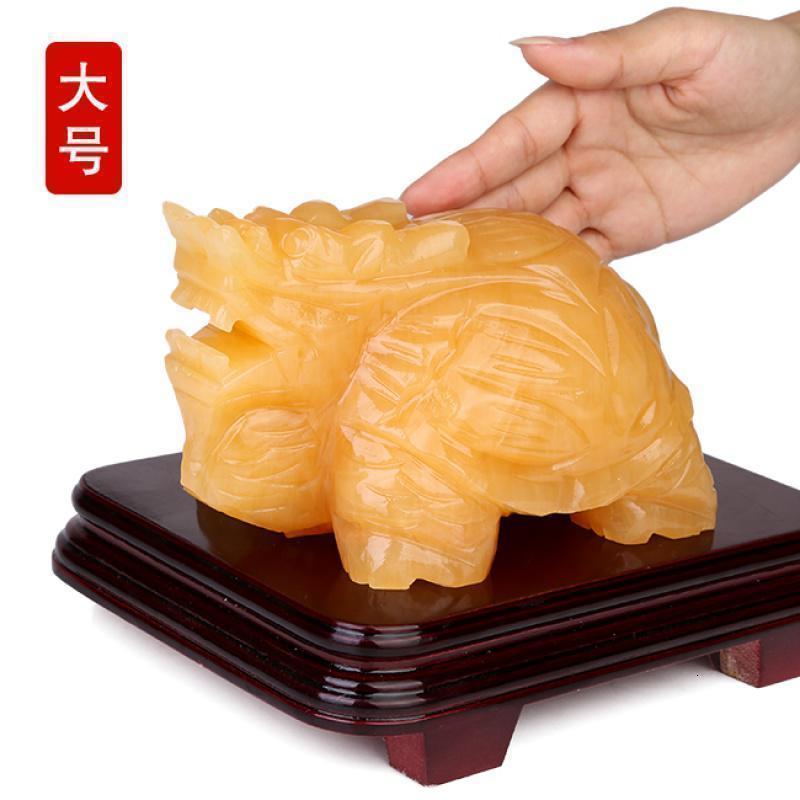 美帮汇龙龟寓意摆件玉石龙龟摆件小大号神兽龙龟高清大图