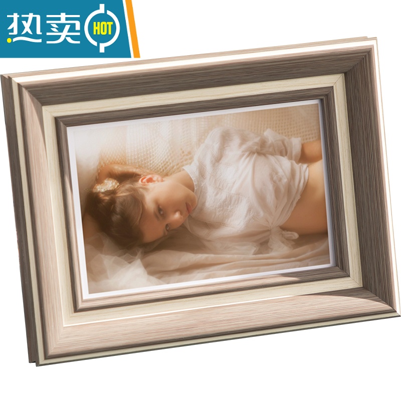 敬平相框摆台6寸六7摆件8七10简约5洗照片做成相册挂墙a4高级感装饰框 弧边纹理白 A4[可放21*29.7cm]横竖高清大图