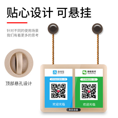 流光银[标准款] 官方标配 微信收钱提示音响支付宝到账语音播放器二维码收付款提醒神器蓝牙音箱手机无线大喇叭扩音商店摆地摊