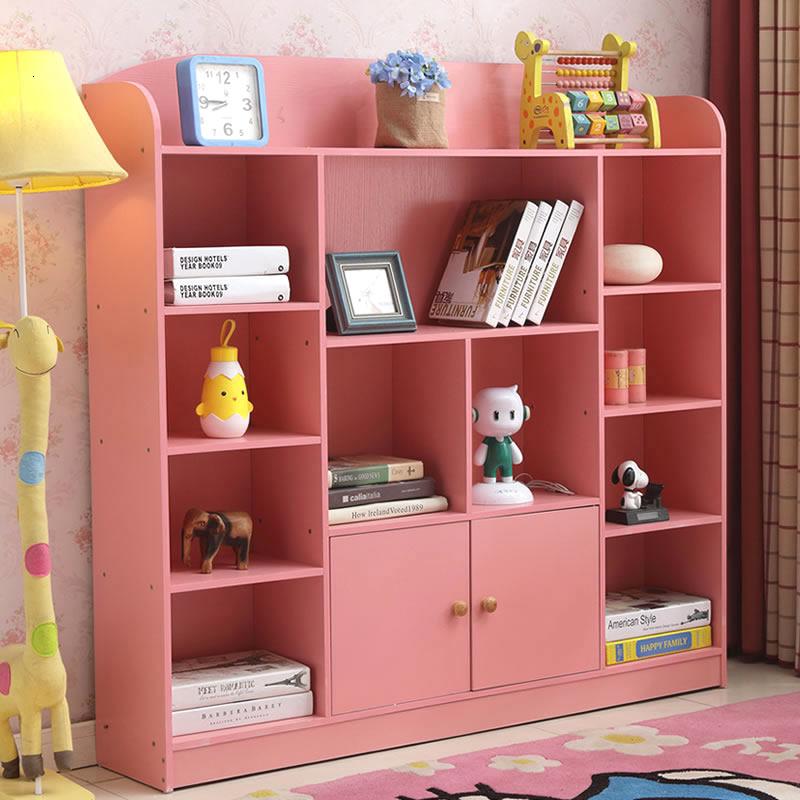 儿童书柜学生书架自由组合简易经济型书房书柜带收纳整理储物柜定制