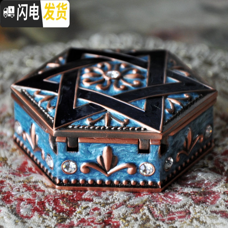 三维工匠六芒星复古欧式公主首饰盒信物盒珠宝戒指饰品收纳盒高清大图