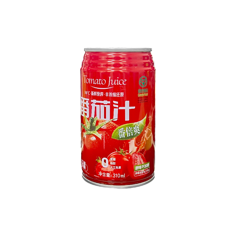 冠农股份(GUAN NONG SHARE)新疆番茄汁0添加糖0添加剂0脂果蔬汁西红柿汁代餐饮料310ml*12罐[整箱]