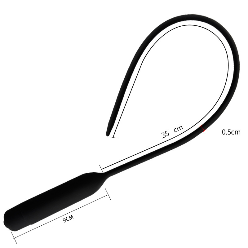 短尿道5.5黑色 久爱马眼棒震动器马眼自慰器硅胶男用震动变频尿道前列腺刺激敏感成人情趣用品高清大图