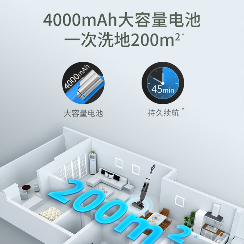 海尔(Haier)D3-PRO洗地机家用洗拖地吸拖一体机手持式无线智能自动一键清洁