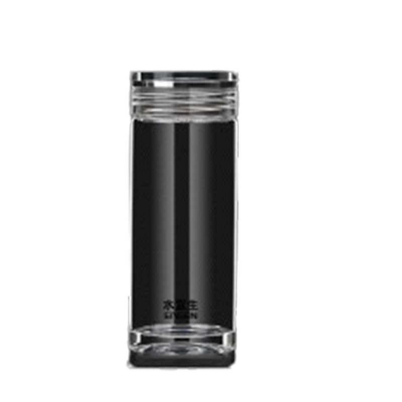 水宜生玻璃杯420ml高流光镜面杯盖纯钛晶莹剔透G528