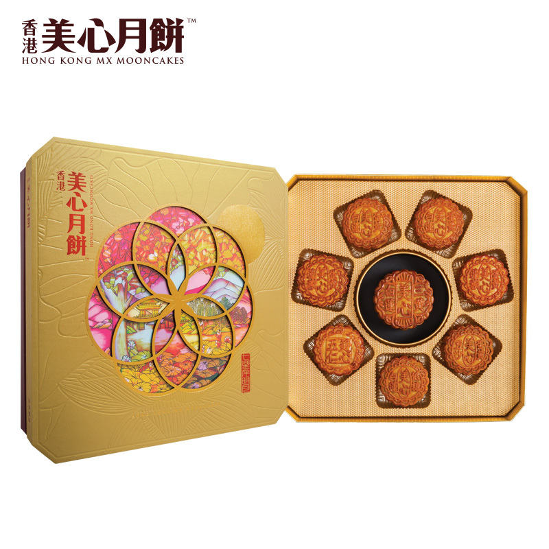 香港美心七星伴明月1350g月饼礼盒香港进口多口味礼盒装中秋送礼团购