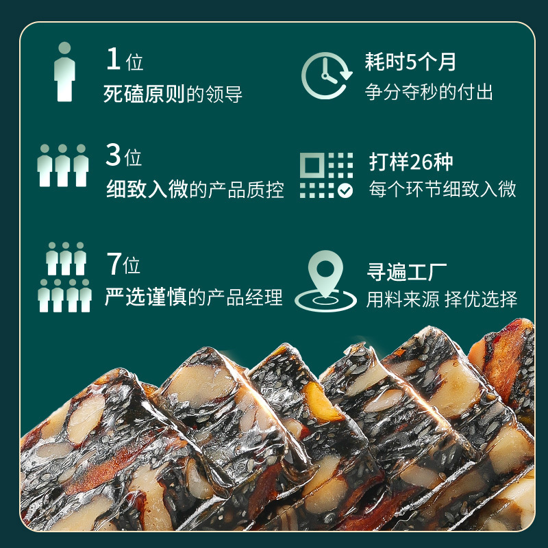 青源堂阿胶糕坚果味即食阿胶片块山东原产阿胶固元膏女性滋补250克
