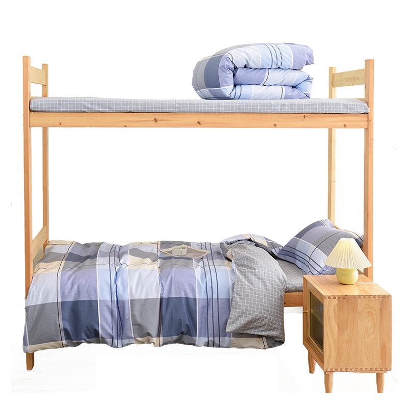 安居先森ANJU250656 全棉印花1.2米床150*200cm三件套(计价单位:套) 蓝色高清大图