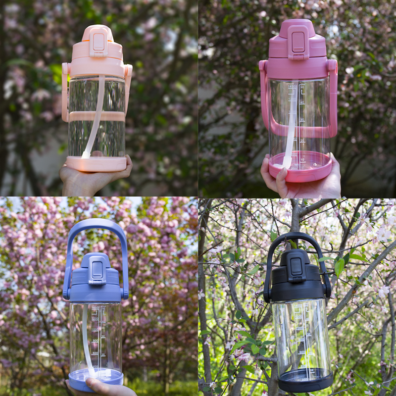 家柏饰(CORATED)大容量吸管杯3000水杯大美杯子2000ml超大1000大号水壶 芋紫-2200ML高清大图