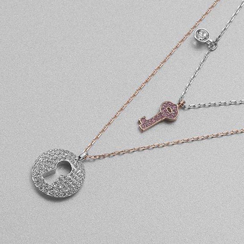 SWAROVSKI 施华洛世奇 CrystalWishesKey人造水晶女士吊坠项链套装项饰5272240