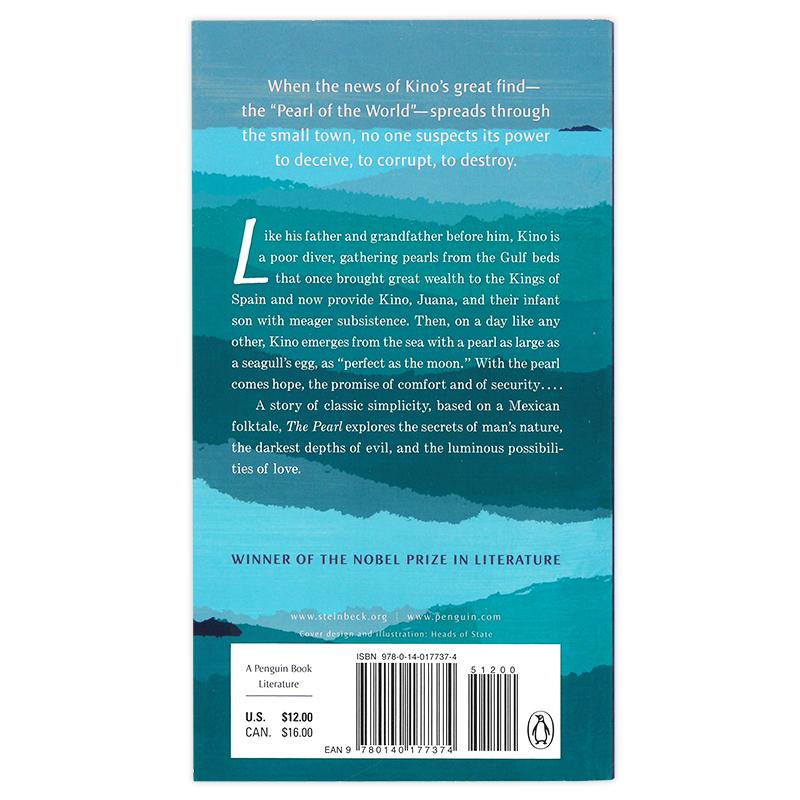 [正版]The Pearl 珍珠 英文原版 John Steinbeck 约翰斯坦贝克 诺奖得主作品 经典文学名著 搭高清大图