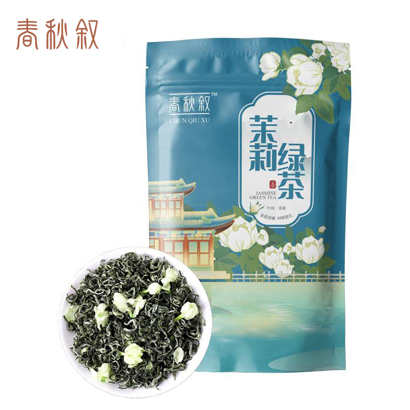 春秋叙 茉莉绿茶 长海飘雪 150g（特种） 袋高清大图