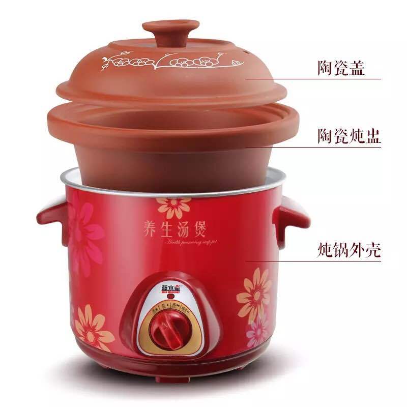 3.5L电炖紫砂锅煲汤锅陶瓷家用养生锅煮粥电炖盅锅礼品