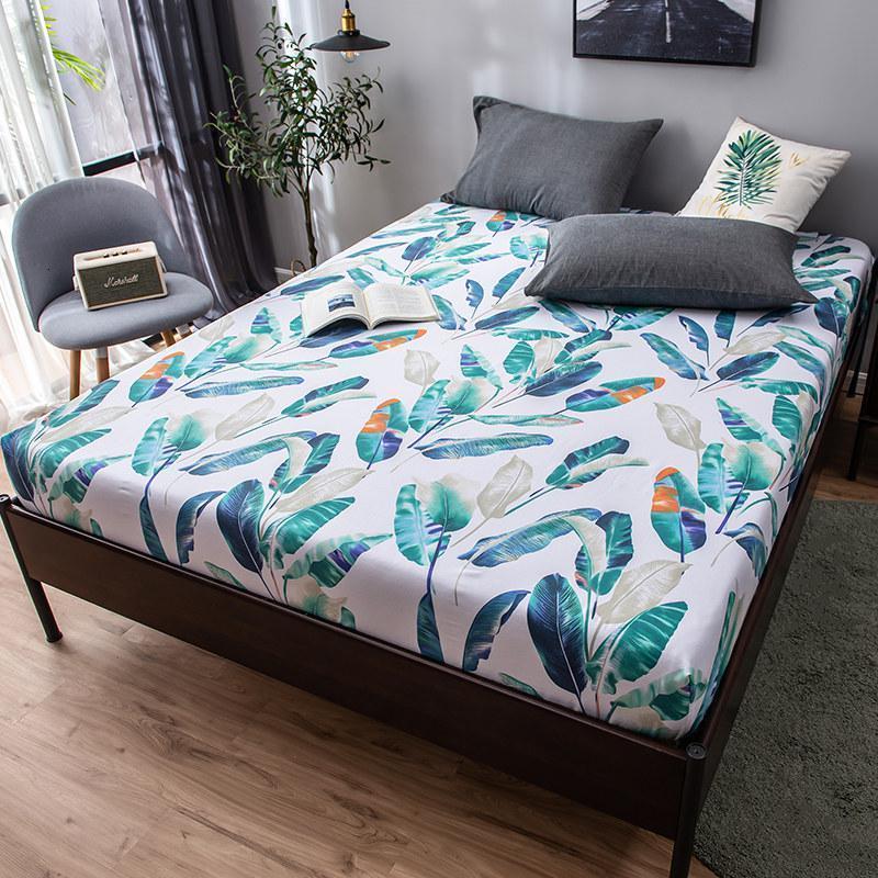 美帮汇全棉床笠单件1.8m床罩全棉床垫保护套床防尘罩 科拉 180cmx200cm