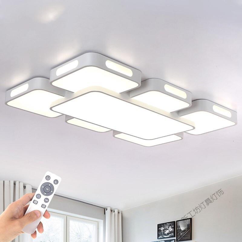 苏宁放心购 凯都 led吸顶灯具套餐 现代简约大厅灯 客厅灯大灯吸顶灯长方形卧室灯房间灯平板灯 餐厅遥控灯饰