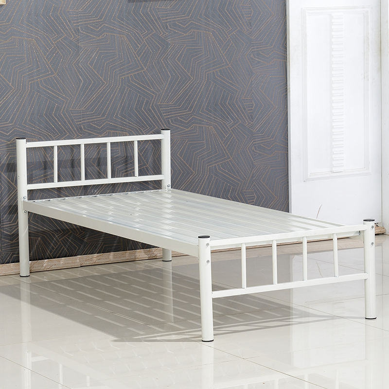 5米学生铁床双人床工地床 0.9米宽床(铁皮床板)灰白色其他