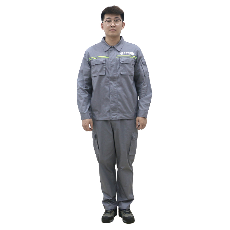 燕舞 YW2019ZYTT5024XJ 防静电工作服 夏季款 155-190 定制商品(计价单位:套) 灰色高清大图