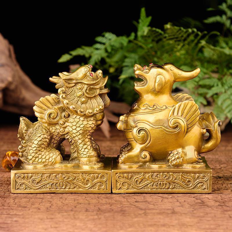 有求必应貔貅 貔貅摆件大号一对办公室摆设纯铜_902_381
