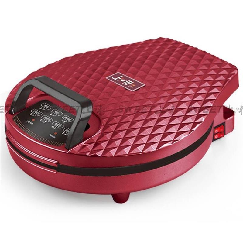 炫彩电饼铛烤饼机30cm电饼铛的火锅烤盘烧烤炉蛋糕机双面加热|858电饼