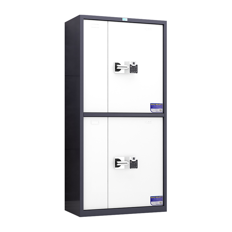 臻远 ZY5121116 文件柜档案资料柜钢制密码锁 灰白套通双节智能指纹锁