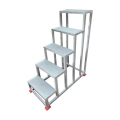 臻远ZY-T78 铝合金踏台移动平台楼梯工业踏步梯台阶 5步高1500