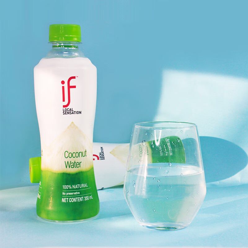 IF 天然椰子水泰国原装进口果汁饮料350ml*24瓶整箱装高清大图