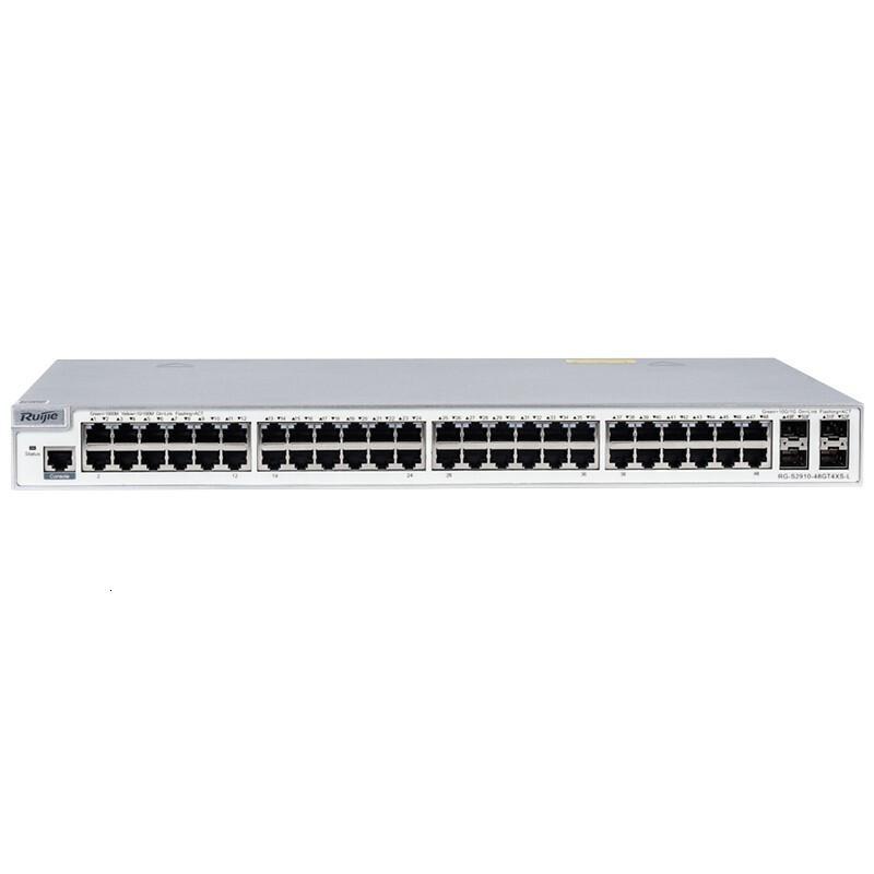 行业设备下架 锐捷(Ruijie)48口交换机 RG-S2910-48GT4SFP-L 黑色