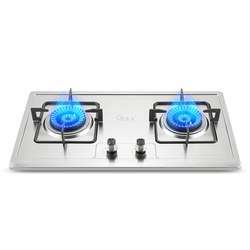 巧太太C220燃气灶煤气灶双灶嵌入式灶具台嵌两用钢化玻璃4.8kw大火力炉具双眼灶煤气炉 天然气