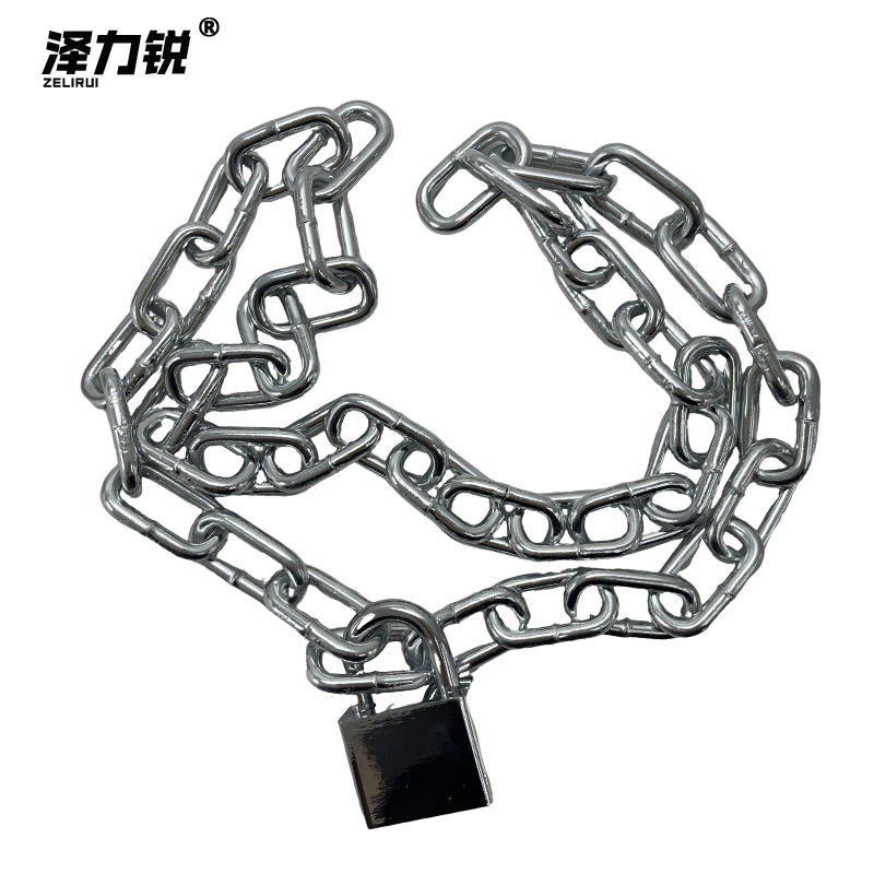 泽力锐 镀锌链条挂锁(链条直径6mm) ZLY4120 把高清大图