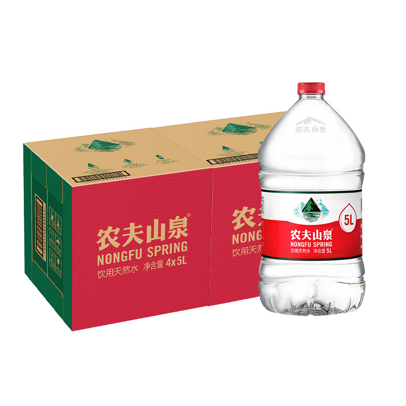 农夫山泉 饮用水 饮用天然水5L*4桶 整箱/桶装水