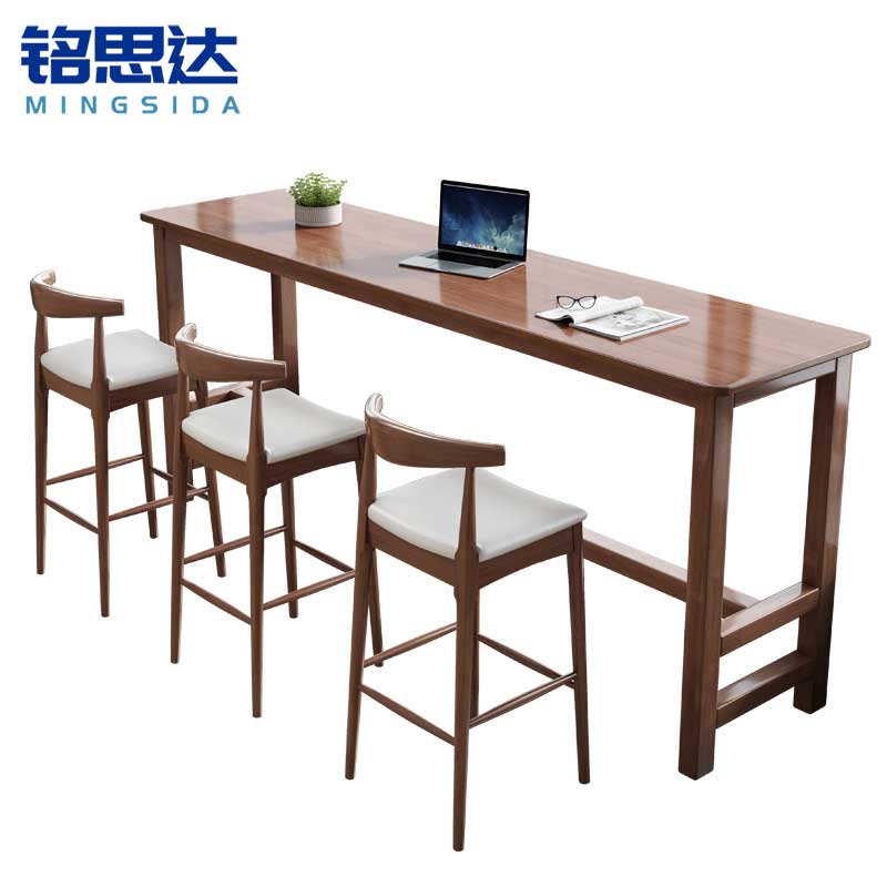 铭思达办公桌吧台桌一桌三椅可定制套