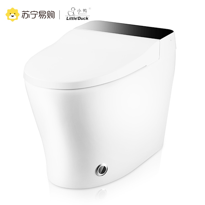 小鸭牌智能马桶一体式全自动冲水翻盖家用多功能即热虹吸式坐便器XYZBY-7605白色305MM/400MM坑距