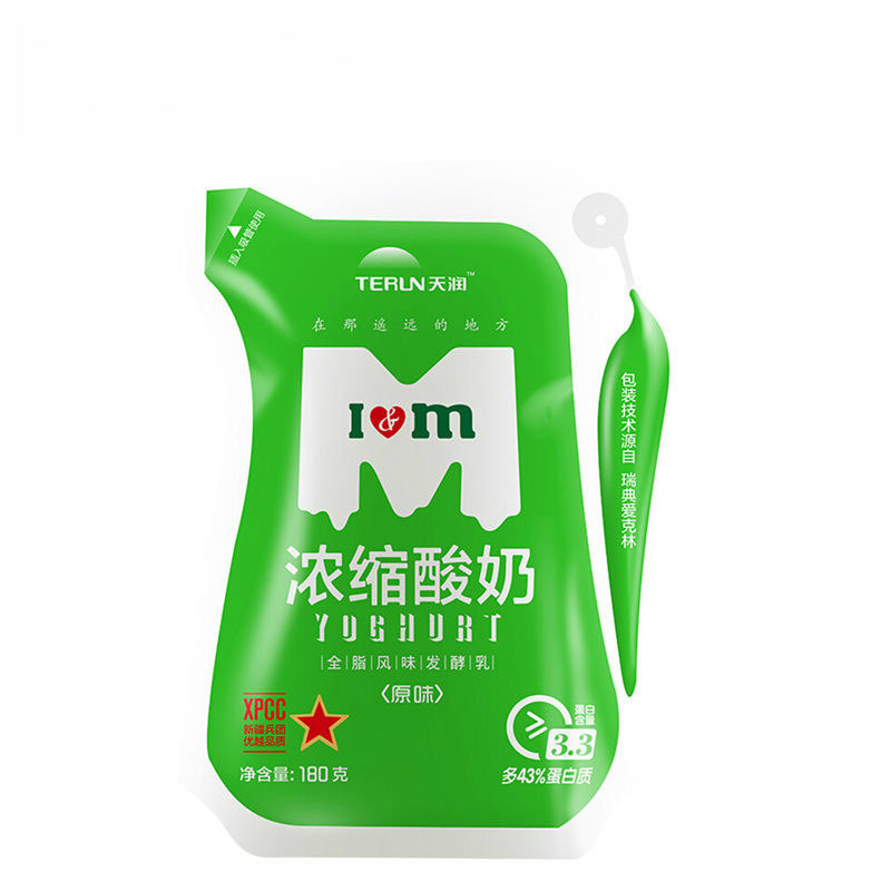 天润新疆特产爱克林原味浓缩酸奶酸牛奶 180g*12袋高清大图