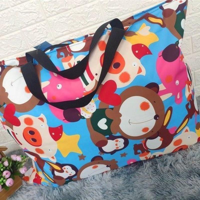 不防水恐龙没有拉链 35*38cm(可放A4) 防水帆布衣服幼儿园被褥收纳袋装被子的袋子棉被学生手提袋行李袋