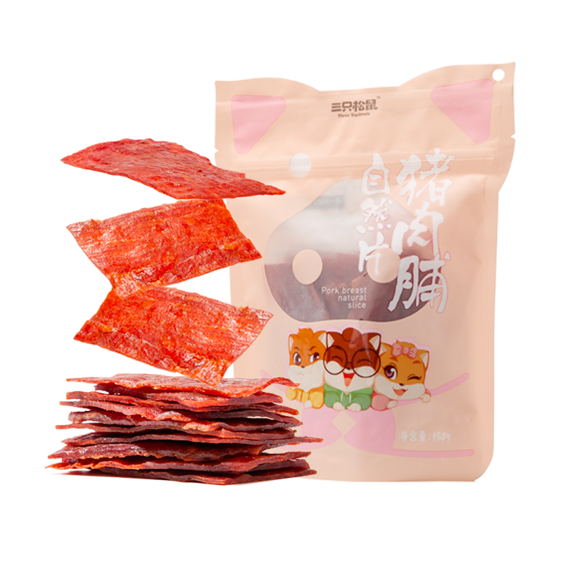 三只松鼠 肉脯 猪肉脯自然片150g(休闲零食)