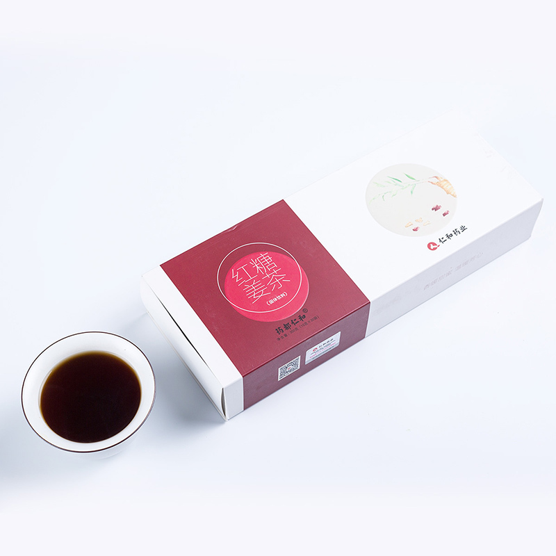 药都仁和 红糖姜茶大姨妈茶姜糖月经红糖速溶姜母茶老姜汤生姜水姜汁 保健茶饮 一盒/30袋*10g 一盒装300g