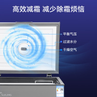 穗凌(SUINING) 208升 家用商用 单温卧式 冷藏冷冻 可转换 小冰柜 顶开门小冰箱 BD-228K