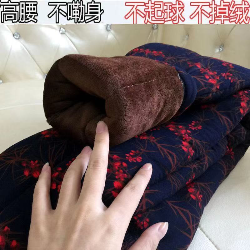 驼绒棉裤男女高腰加绒加厚加肥宽松中老年冬季保暖三层外穿妈妈裤图片