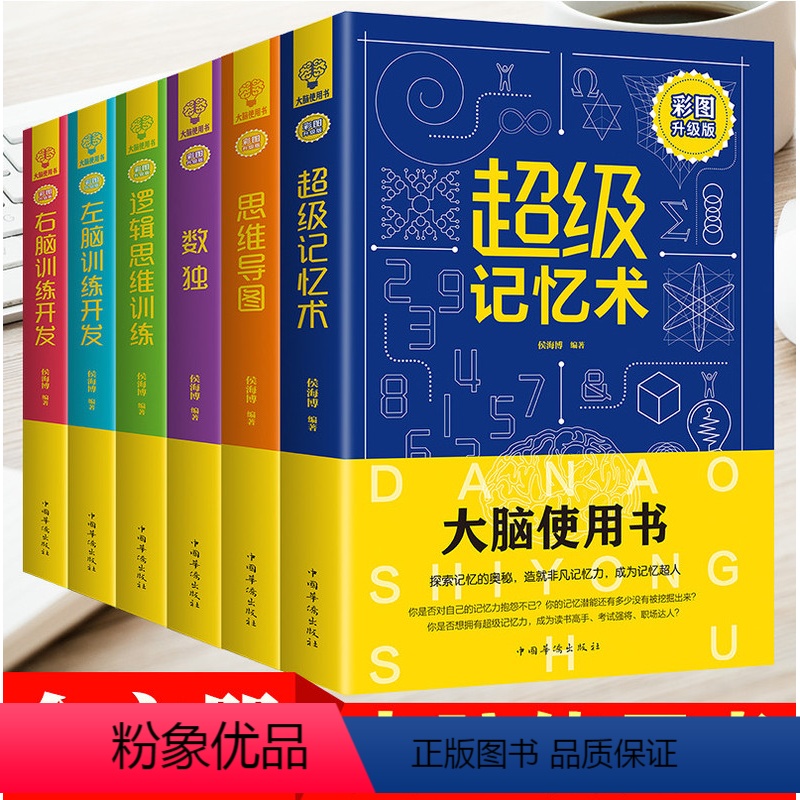 [正版]全6册大脑使用书 超级记忆术思维导图思维风暴逻辑思维训练入门基础脑力记忆力训练左右脑潜能智力开发智商训练逻辑励
