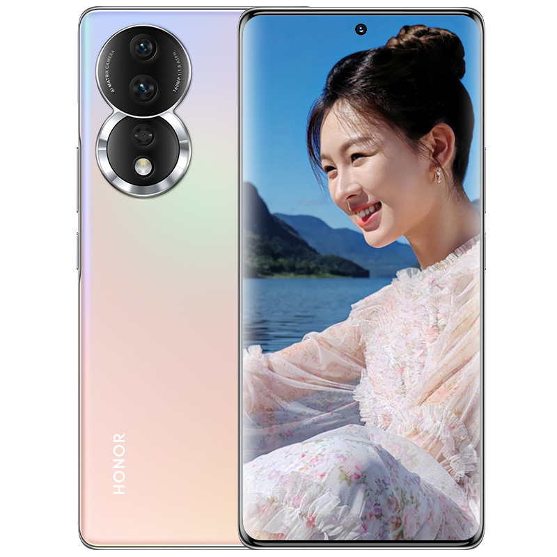 荣耀(honor) 荣耀80 12GB+256GB 粉映晨辉5G全网通版 1.6亿像素超清主摄 AI Vlog视频大师 Magic OS 7.0系统 移动联通电信全网通智能5G手机