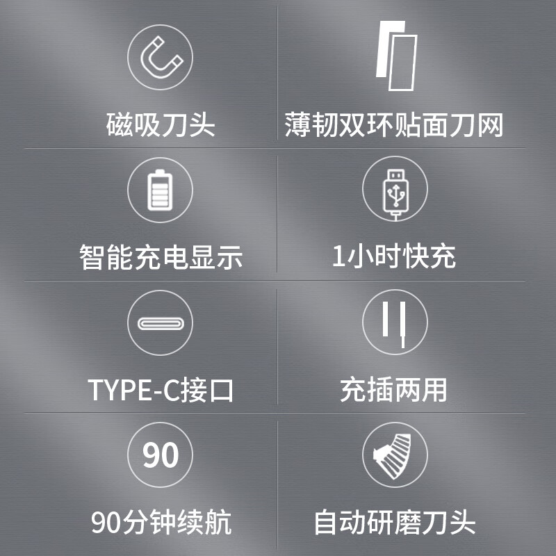 奔腾(POVOS) 电动剃须刀男士刮胡刀充电便携式三刀头轻便胡须刀车载剃胡子刀电动须刨 生日送男朋友节日礼物高清大图