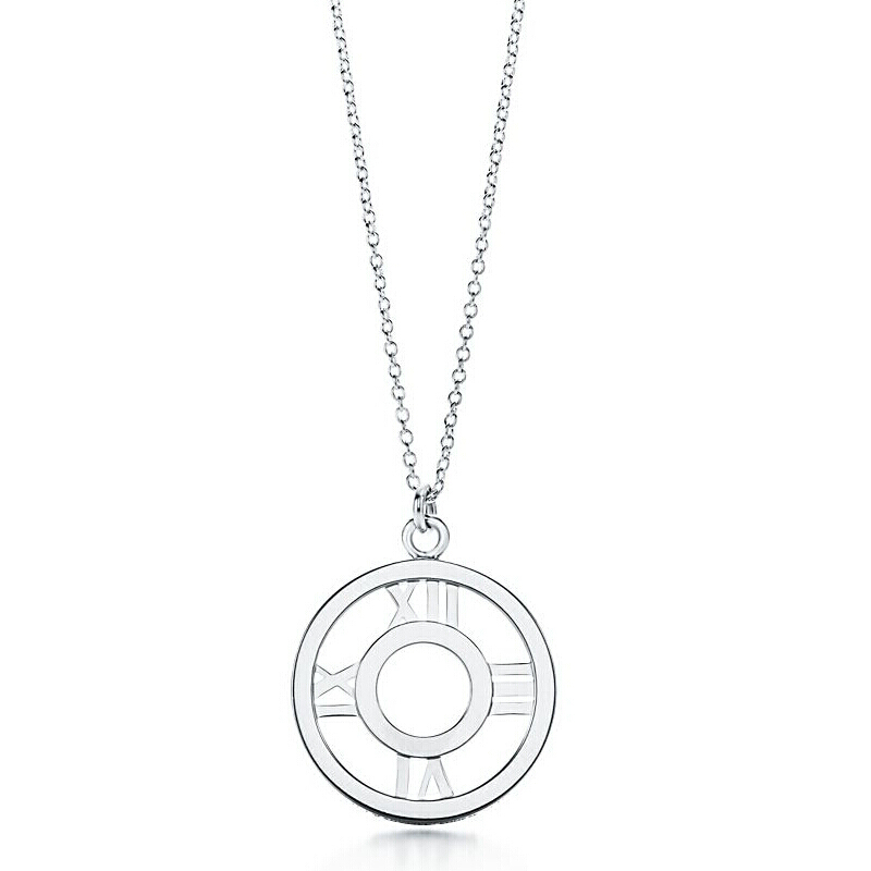 tiffanyco蒂芙尼女项链镂空圆形吊饰罗马数字s925视频