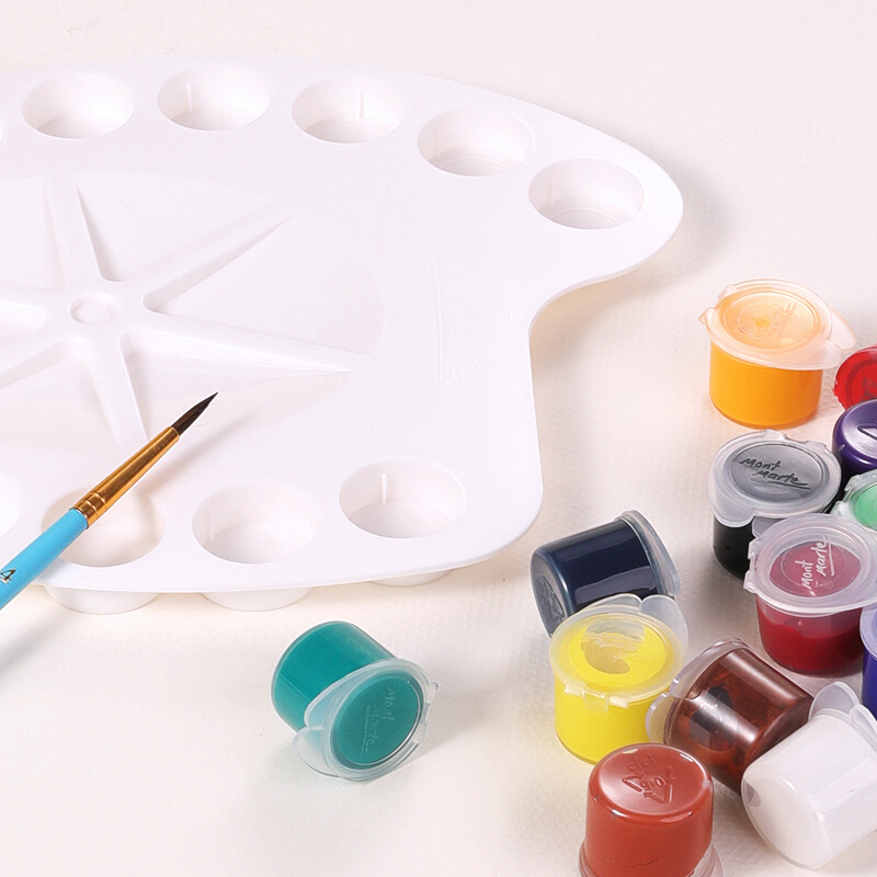 画颜料套装初学者小学生用儿童无毒手绘画笔盒装宝宝画画幼儿园调色盘