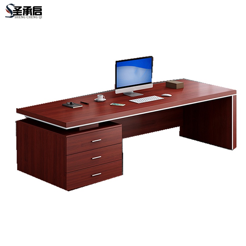 圣承启 老板桌 1.6米张高清大图