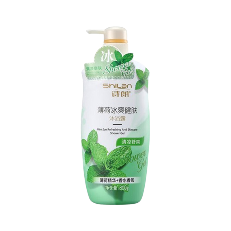 诗朗沐浴露800g深层洁净水润保湿薄荷冰爽健肤SL-109
