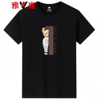 雅鹿情侣新疆棉时尚简约短袖T恤M-4XL